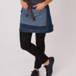 DP103B1 Dennys Washed Denim Contrast Waist Apron